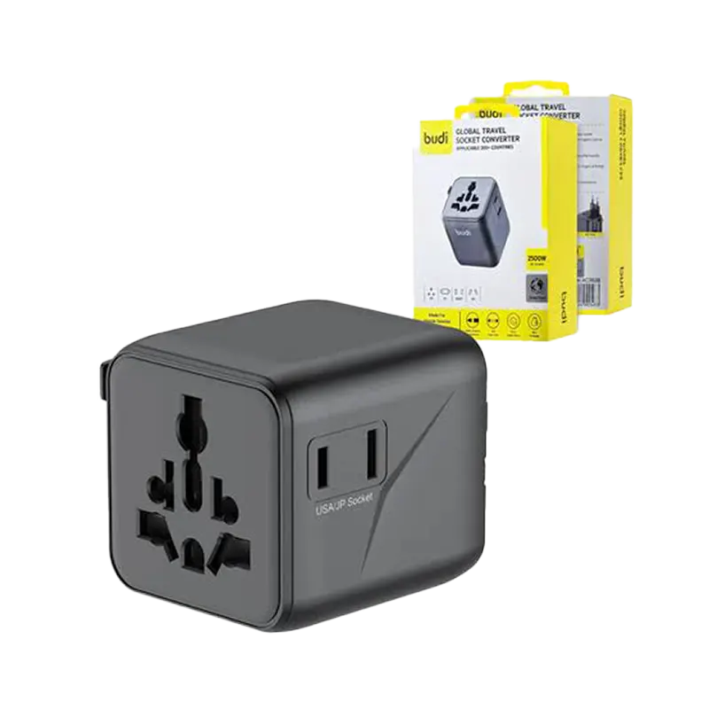 Budi AC363B 2500W (2500W GLOBAL TRAVEL SOCKET CONVERTER) Mascom International.webp